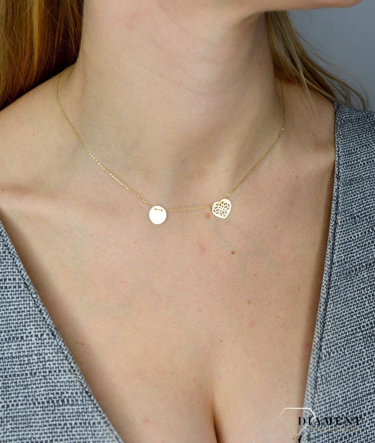 Naszyjnik złoty próby 585 celebrytka NA 1297.jpg